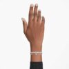 Ariana Grande X Swarovski-armband Crystal Pearl, rundslipad, vit, rodiumpläterad