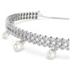 Ariana Grande X Swarovski-armband Crystal Pearl, rundslipad, vit, rodiumpläterad