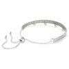 Ariana Grande X Swarovski-armband Crystal Pearl, rundslipad, vit, rodiumpläterad