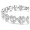 Ariana Grande X Swarovski-armband med blandade slipningar, hjärta, vitt, rodiumpläterat