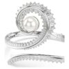 Ariana Grande X Swarovski armband med kristallpärlor, baguetteslipning, vitt, rodiumpläterat