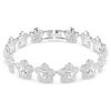 Ariana Grande X Swarovski-armband, rundslipad, blomma, vit, rodiumpläterad