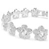 Ariana Grande X Swarovski-armband, rundslipad, blomma, vit, rodiumpläterad