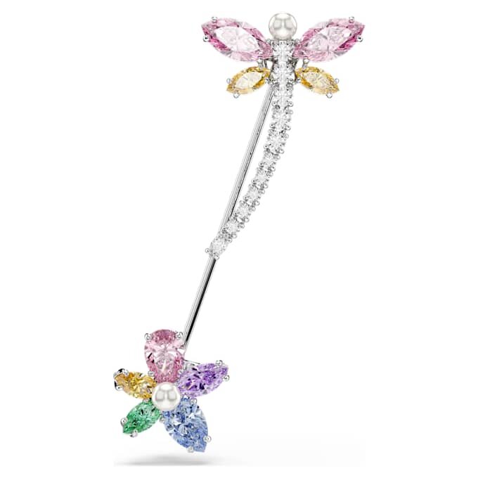 Ariana Grande X Swarovski-brosch med blandade slipningar, trollslända, flerfärgad, rodiumpläterad Ariana Grande X Swarovski-brosch med blandade slipningar, trollslända, flerfärgad, rodiumpläterad