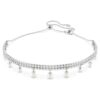Ariana Grande X Swarovski choker med kristallpärla, rund slipning, vit, rodiumpläterad