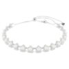 Ariana Grande X Swarovski choker med kristallpärla, rund slipning, vit, rodiumpläterad