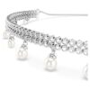 Ariana Grande X Swarovski choker med kristallpärla, rund slipning, vit, rodiumpläterad