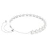 Ariana Grande X Swarovski choker med kristallpärla, rund slipning, vit, rodiumpläterad