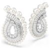 Ariana Grande X Swarovski droppörhängen med kristallpärla, blandade slipningar, vita, rodiumpläterade