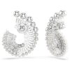 Ariana Grande X Swarovski droppörhängen med kristallpärla, blandade slipningar, vita, rodiumpläterade