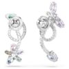 Ariana Grande X Swarovski droppörhängen med öronjacka, blandade slipningar, trollslända, blomma, flerfärgade, rodiumpläterade
