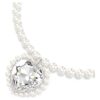 Ariana Grande X Swarovski halsband med kristallpärla, hjärtslipning, hjärta, vitt, rodiumpläterat