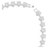 Ariana Grande X Swarovski-halsband, rundslipad, blomma, vit, rodiumpläterad