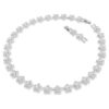 Ariana Grande X Swarovski-halsband, rundslipad, blomma, vit, rodiumpläterad