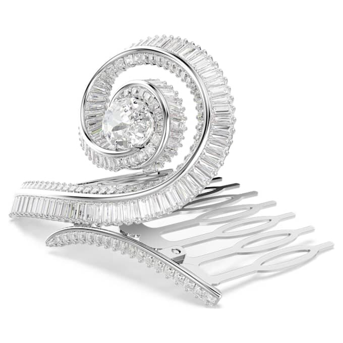 Ariana Grande X Swarovski hårspänne, baguetteslipning, vitt, rodiumpläterat Ariana Grande X Swarovski hårspänne, baguetteslipning, vitt, rodiumpläterat