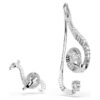 Ariana Grande X Swarovski örhängen, asymmetrisk design, kristallpärla, baguetteslipning, vit, rodiumpläterad Ariana Grande X Swarovski örhängen, asymmetrisk design, kristallpärla, baguetteslipning, vit, rodiumpläterad