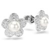 Ariana Grande X Swarovski örhängen med kristallpärla, rund slipning, blomma, vit, rodiumpläterade