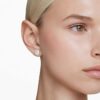 Ariana Grande X Swarovski örhängen med olika slipningar, hjärta, vita, rodiumpläterade