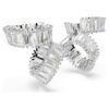 Ariana Grande X Swarovski öronklämmor med baguetteslipning, vita, rodiumpläterade