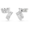 Ariana Grande X Swarovski öronklämmor med baguetteslipning, vita, rodiumpläterade