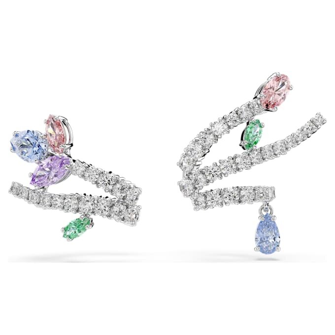 Ariana Grande X Swarovski öronklämmor med blandade slipningar, flerfärgade, rodiumpläterade Ariana Grande X Swarovski öronklämmor med blandade slipningar, flerfärgade, rodiumpläterade