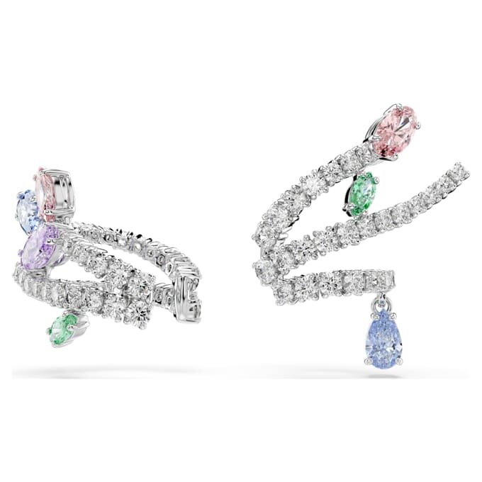 Ariana Grande X Swarovski öronklämmor med blandade slipningar, flerfärgade, rodiumpläterade Ariana Grande X Swarovski öronklämmor med blandade slipningar, flerfärgade, rodiumpläterade