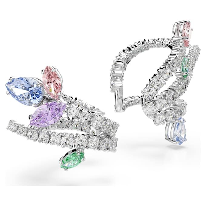 Ariana Grande X Swarovski öronklämmor med blandade slipningar, flerfärgade, rodiumpläterade Ariana Grande X Swarovski öronklämmor med blandade slipningar, flerfärgade, rodiumpläterade