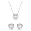 Ariana Grande X Swarovski-set med blandade slipningar, hjärta, vitt, rodiumpläterat