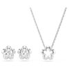 Ariana Grande X Swarovski-set med kristallpärla, rund slipning, blomma, vit, rodiumpläterad