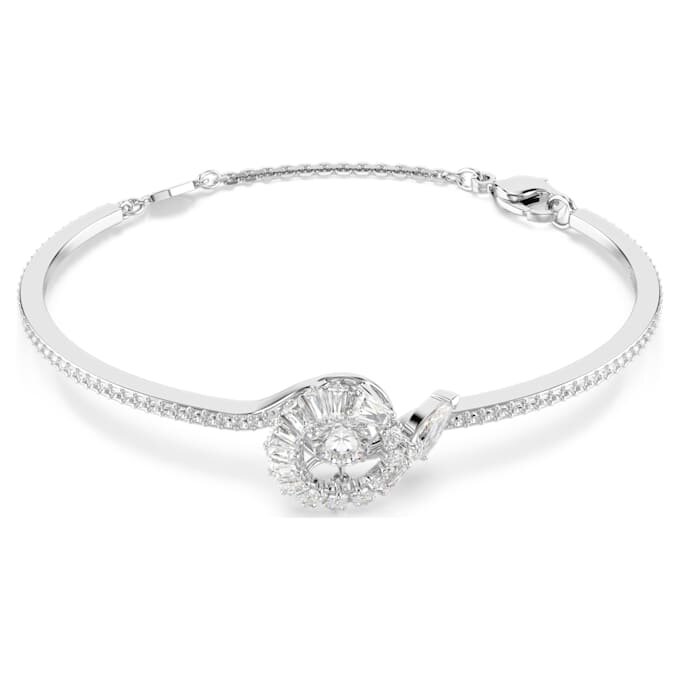 Armband med blandade slipningar, Ormens år, vitt, rodiumpläterat Armband med blandade slipningar, Ormens år, vitt, rodiumpläterat