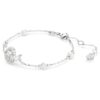 Armband med kristallpärla, blandade slipningar, Ormens år, vitt, rodiumpläterat