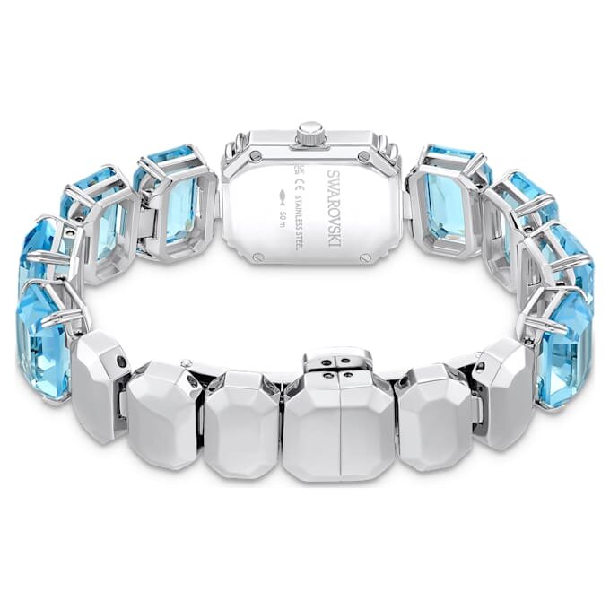 Armband med åttkantiga kristaller, blått, rostfritt stål Armband med åttkantiga kristaller, blått, rostfritt stål