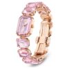 Armband med åttkantiga kristaller, rosa, roséguldfinish Armband med åttkantiga kristaller, rosa, roséguldfinish