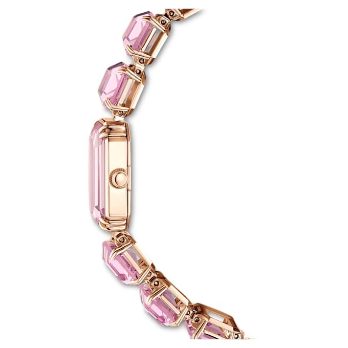 Armband med åttkantiga kristaller, rosa, roséguldfinish Armband med åttkantiga kristaller, rosa, roséguldfinish