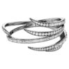 Armbandet Feather från The Vienna Collection, vitt, ruteniumpläterat