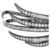 Armbandet Feather från The Vienna Collection, vitt, ruteniumpläterat