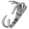 Armbandet Feather från The Vienna Collection, vitt, ruteniumpläterat