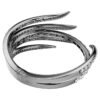 Armbandet Feather från The Vienna Collection, vitt, ruteniumpläterat