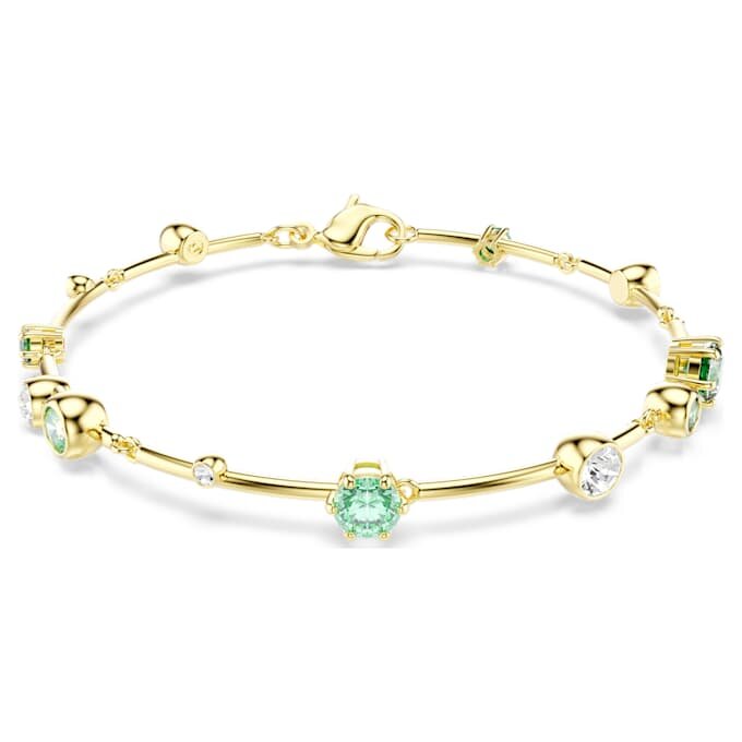 Constella-armband med blandade slipningar, grönt, guldpläterat Constella-armband med blandade slipningar, grönt, guldpläterat