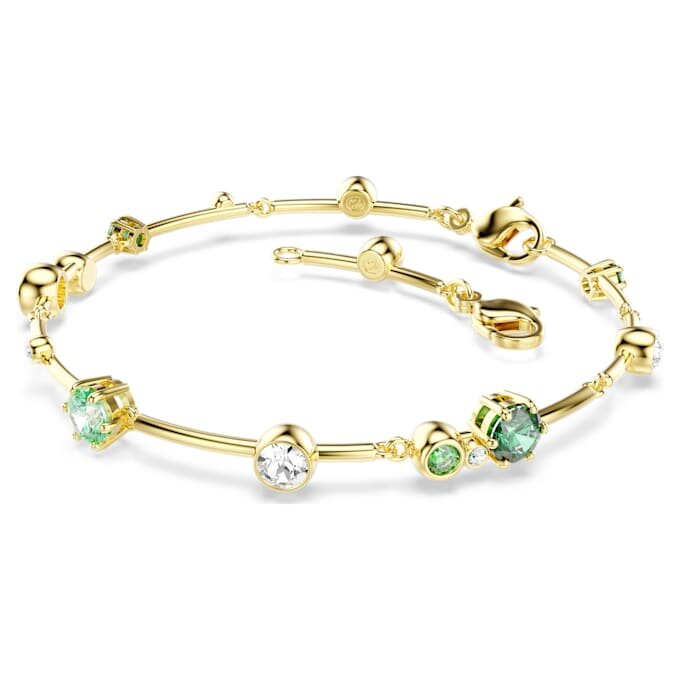 Constella-armband med blandade slipningar, grönt, guldpläterat Constella-armband med blandade slipningar, grönt, guldpläterat