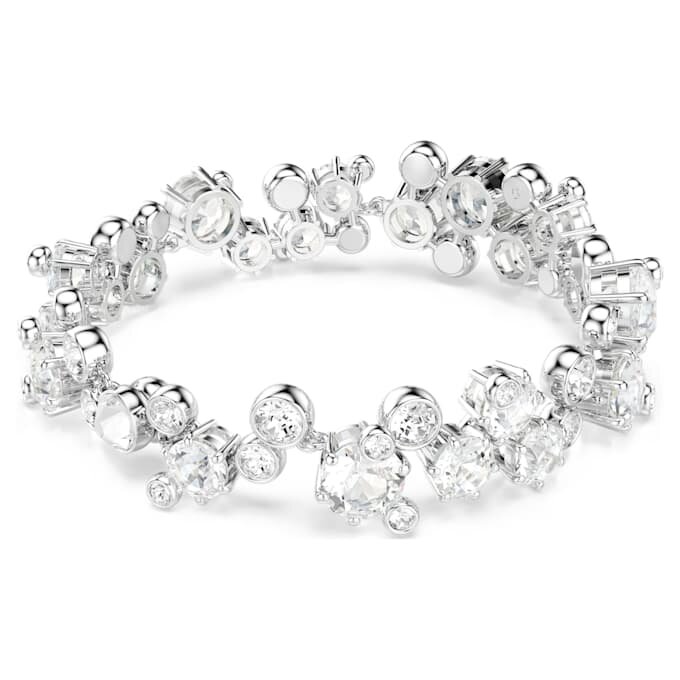Constella-armband med blandade slipningar, vitt, rodiumpläterat Constella-armband med blandade slipningar, vitt, rodiumpläterat