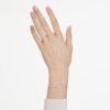 Constella-armband med kristallpärlor, runda slipningar, vitt, roséguldpläterat