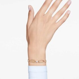 Constella-armband, vitt, guldpläterat