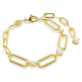 Constella-armband, vitt, guldpläterat