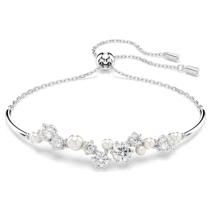 Constella armring med kristallpärlor, runda slipningar, vit, rodiumpläterad Constella armring med kristallpärlor, runda slipningar, vit, rodiumpläterad