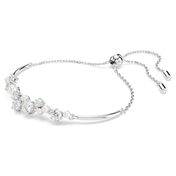 Constella armring med kristallpärlor, runda slipningar, vit, rodiumpläterad Constella armring med kristallpärlor, runda slipningar, vit, rodiumpläterad