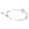 Constella armring med rund slipning, dansande sten, vit, rodiumpläterad