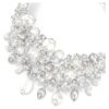 Constella choker med kristallpärlor, rund slipning, vit, rodiumpläterad