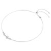Constella-halsband Crystal Pearl, runda slipningar, vitt, rodiumpläterat