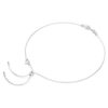 Constella-halsband Crystal Pearl, runda slipningar, vitt, rodiumpläterat